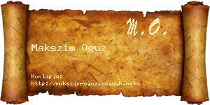 Makszim Oguz névjegykártya
